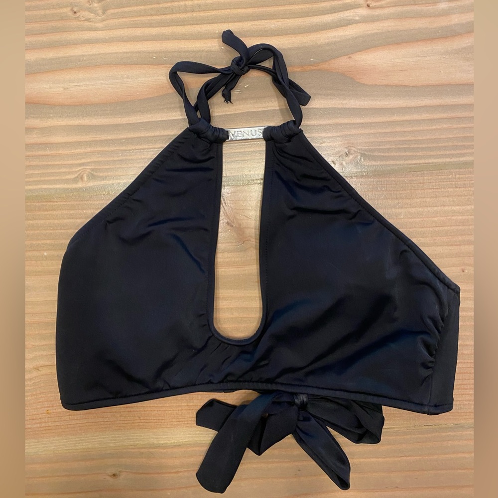 Venus Swimwear Size Small Halter Swim Top Black